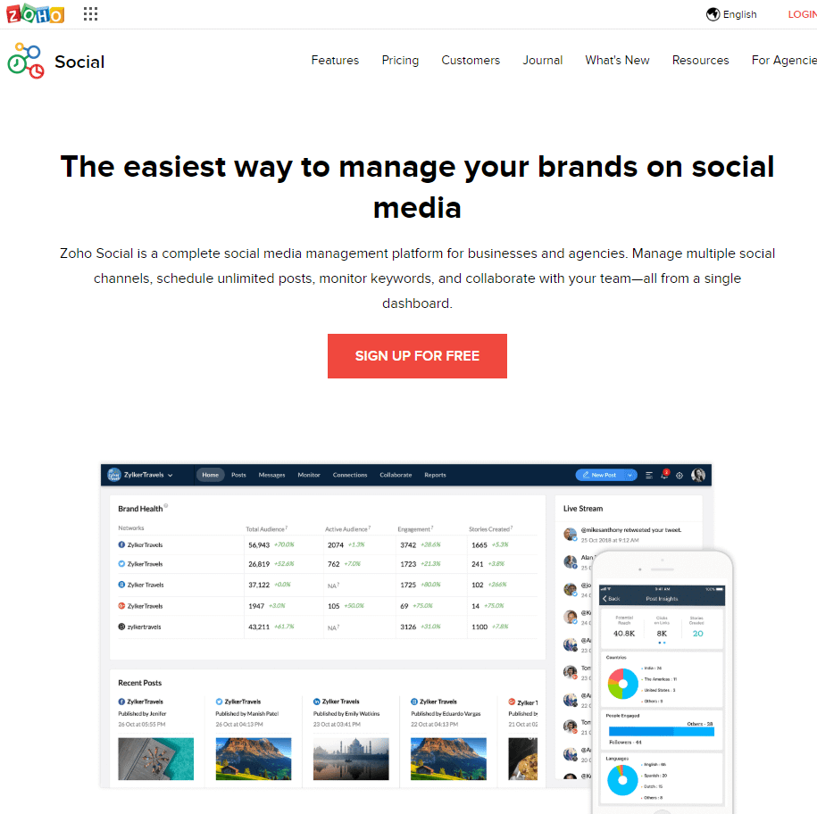 zoho social