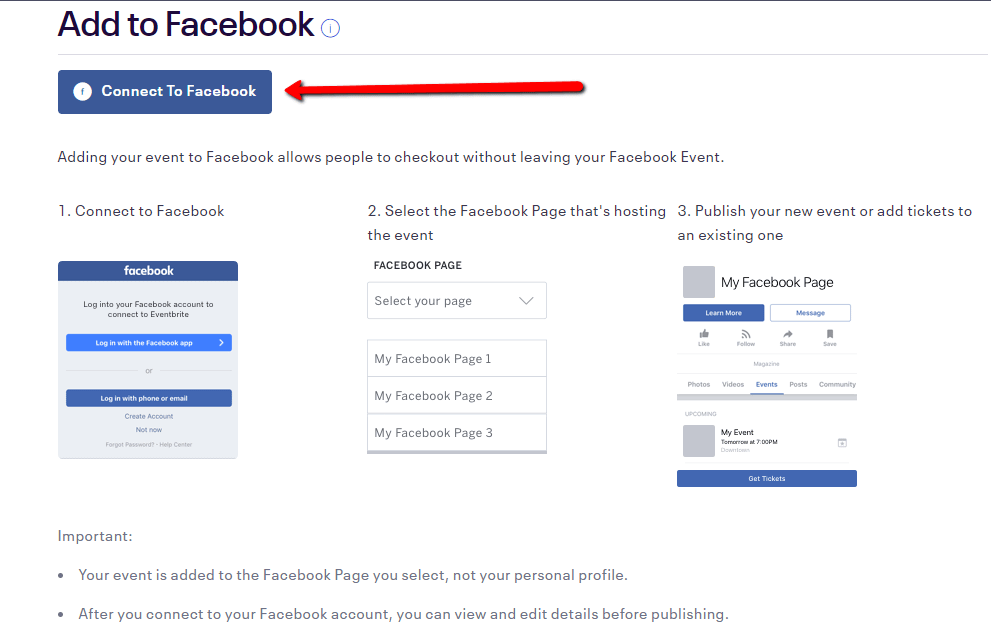 Connect to Facebook 