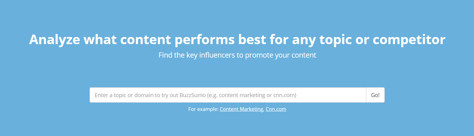 The BuzzSumo website.