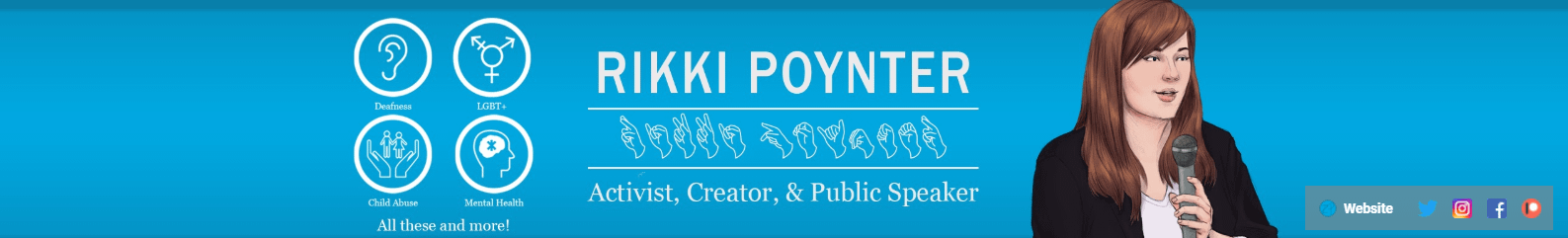 Best YouTube Banner Size: Rikki Poynter Banner Example