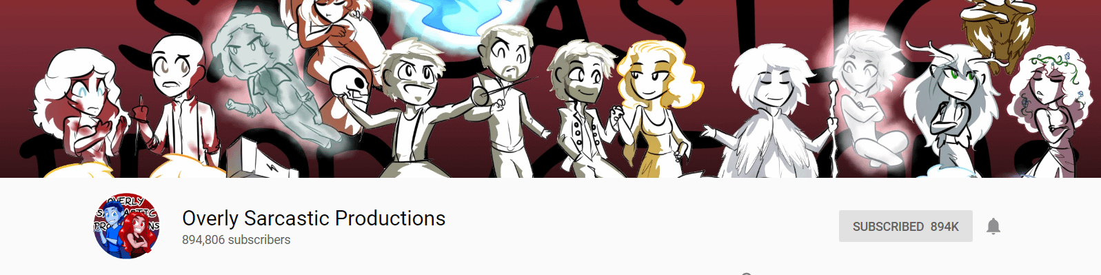 Best YouTube Banner Size: Example From Overly Sarcastic Productions