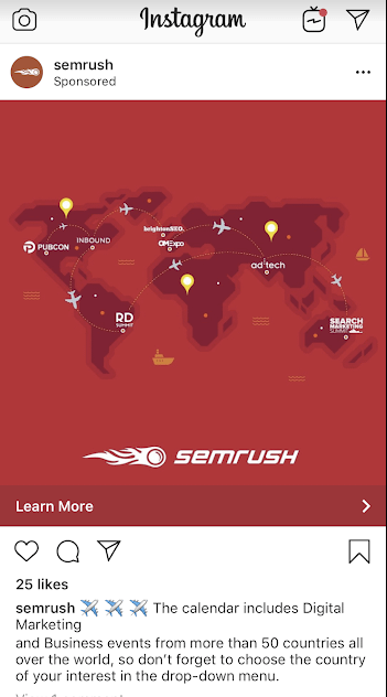 Instagram ads SEMrush